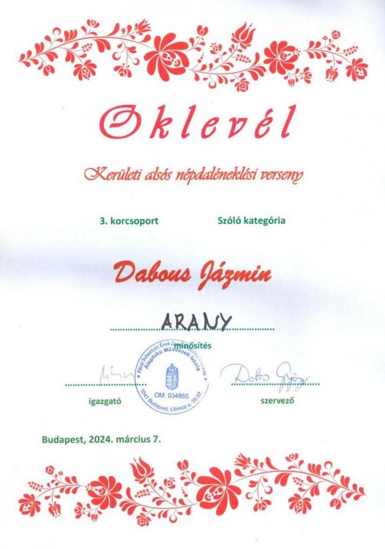 Dabous Jázmin_Népdaléneklési verseny_-1